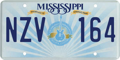 MS license plate NZV164