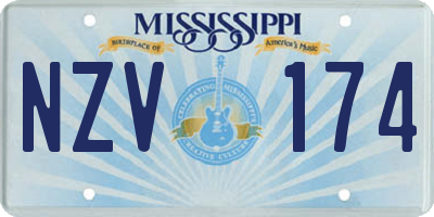 MS license plate NZV174