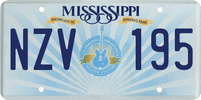 MS license plate NZV195