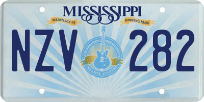 MS license plate NZV282