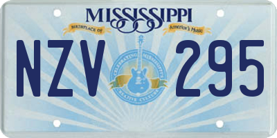 MS license plate NZV295