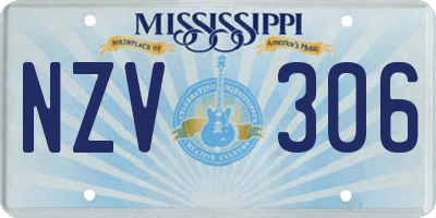 MS license plate NZV306
