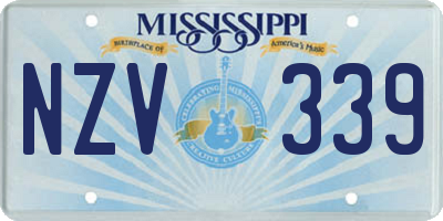 MS license plate NZV339