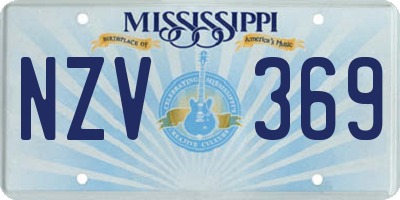 MS license plate NZV369