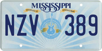 MS license plate NZV389
