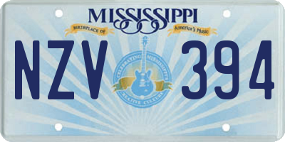 MS license plate NZV394