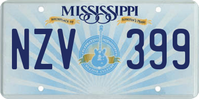 MS license plate NZV399