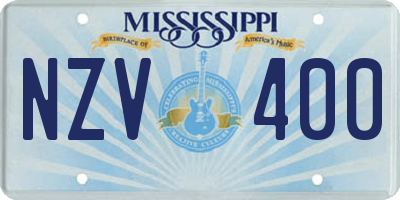 MS license plate NZV400