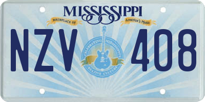 MS license plate NZV408