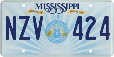 MS license plate NZV424