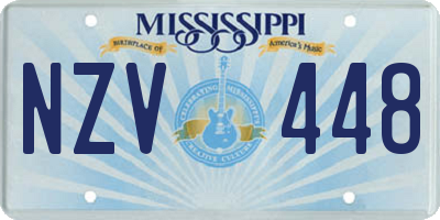 MS license plate NZV448