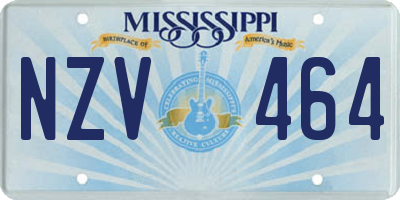 MS license plate NZV464