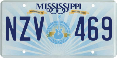 MS license plate NZV469