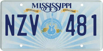 MS license plate NZV481