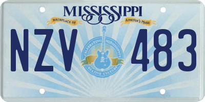 MS license plate NZV483