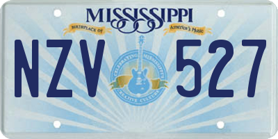 MS license plate NZV527