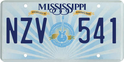 MS license plate NZV541