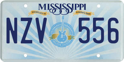 MS license plate NZV556