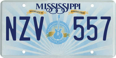 MS license plate NZV557