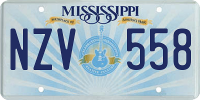 MS license plate NZV558