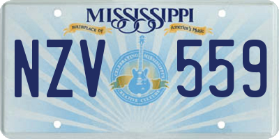 MS license plate NZV559
