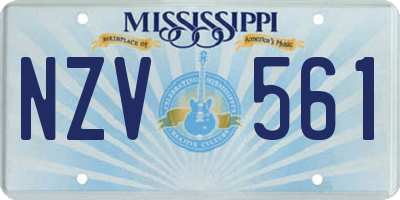 MS license plate NZV561