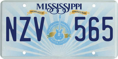 MS license plate NZV565