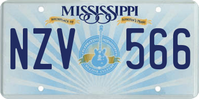 MS license plate NZV566