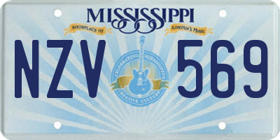 MS license plate NZV569
