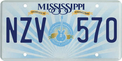 MS license plate NZV570