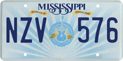 MS license plate NZV576