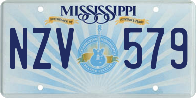 MS license plate NZV579