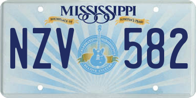 MS license plate NZV582