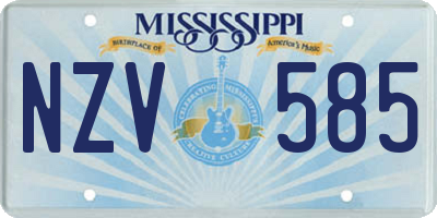 MS license plate NZV585