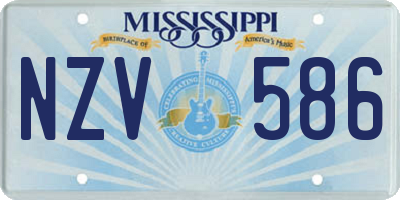 MS license plate NZV586