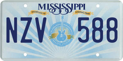 MS license plate NZV588