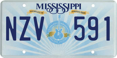MS license plate NZV591