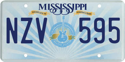 MS license plate NZV595