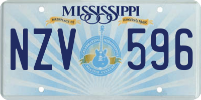MS license plate NZV596