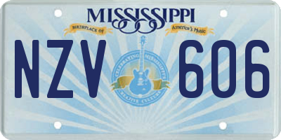 MS license plate NZV606