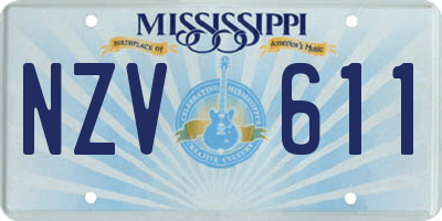MS license plate NZV611