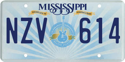 MS license plate NZV614
