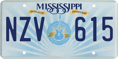 MS license plate NZV615