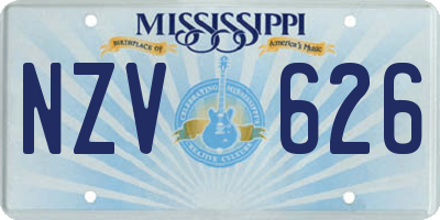MS license plate NZV626