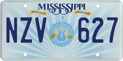MS license plate NZV627