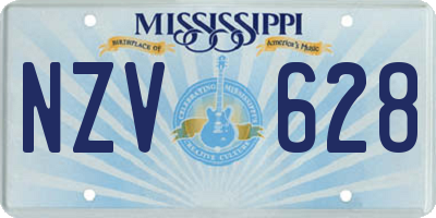 MS license plate NZV628