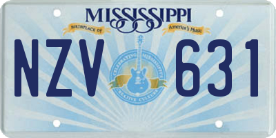 MS license plate NZV631