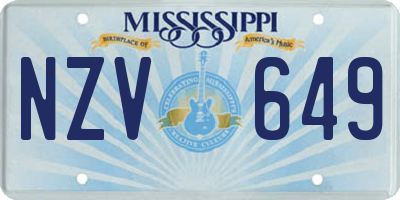 MS license plate NZV649