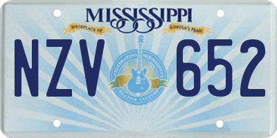 MS license plate NZV652