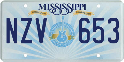 MS license plate NZV653